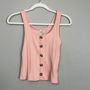 MUDD Ripped Light Pink Tank Top